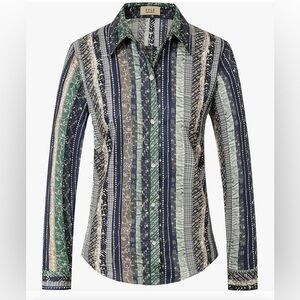 SSLR-Women’s Long Sleeve Button Down Shirt
Summer Casual Floral Plus Size